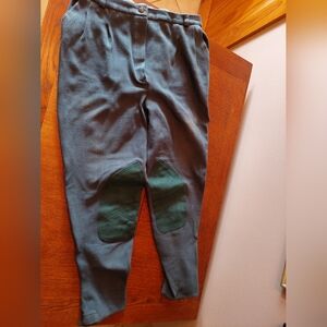Breeches Knee Patch Harry Hall Ladies  Horse Made in England Dk Green